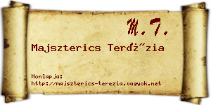 Majszterics Terézia névjegykártya